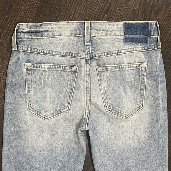 AMO Twist Jeans Women’s 26 Slim Fit Midrise Crop Ankle Piping Sweet Cheeks NWOT - Picture 4 of 10